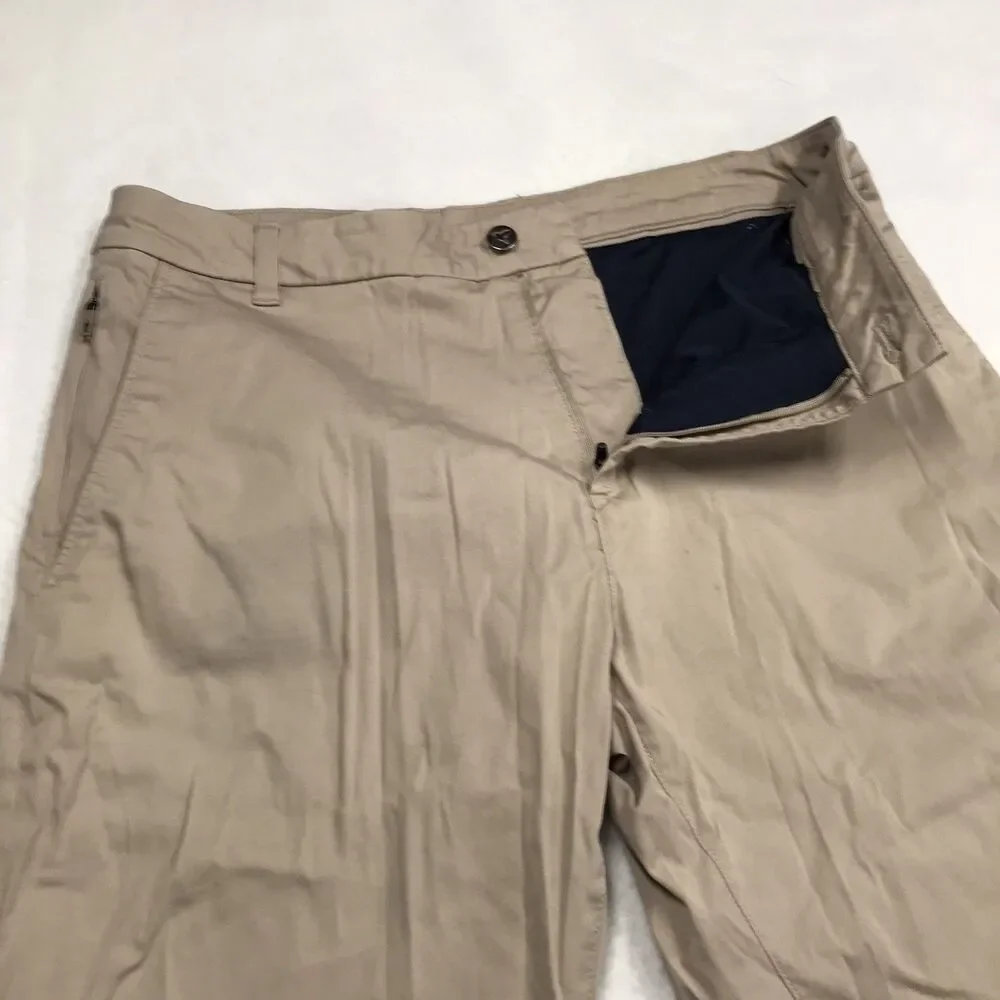 BIRDDOGS Pants Men 32x32 Stretch Tan Performance Golf Stretch Lined Chino